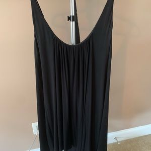Black, Rayon, Spandex dress with spaghetti straps